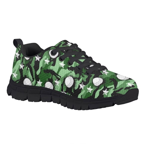 Chririnla Boys Golf Ball Shoes Size 13 Little Kid Green Camo Sneakers Lightweight Slip on Athletic Running Sneakers Causal School Daily Walking Shoes