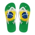 thumbnail image 1 of Chririnla Brazilian Flag Print Flip Flops for Women Lightweight Soft Footbed Thong Sandals with Arch Support Casual Comfortable Quick Dry Flats Slippers for Pool Bathroom, 1 of 7