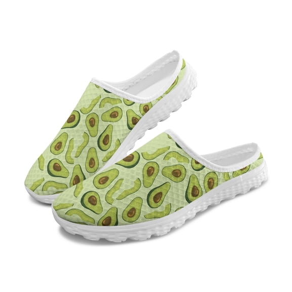 Chririnla Breathable Mesh Slip On Clogs for Summer EVA Mesh Material Lightweight Comfort Mesh Slip On Shoes Avocado