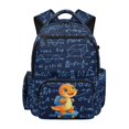 thumbnail image 1 of Chririnla Breathable Padded Adjustable Straps School Bag for Daily Commute Outdoor, 600D Polyester Lightweight Bookbag, Math Dinosaur Print, 1 of 9