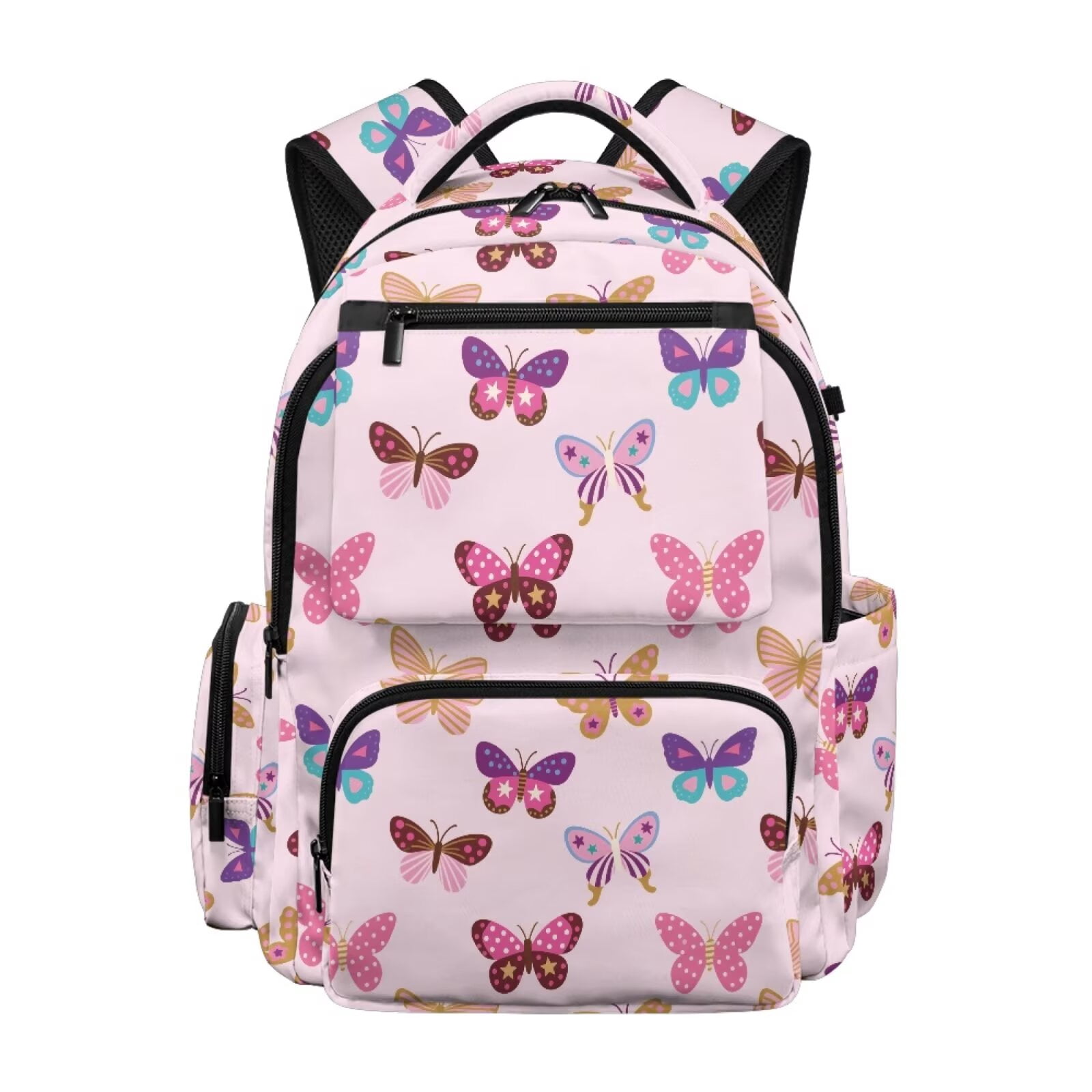 Chririnla Butterfly Print Kids School Bag Waterproof Daypack High ...