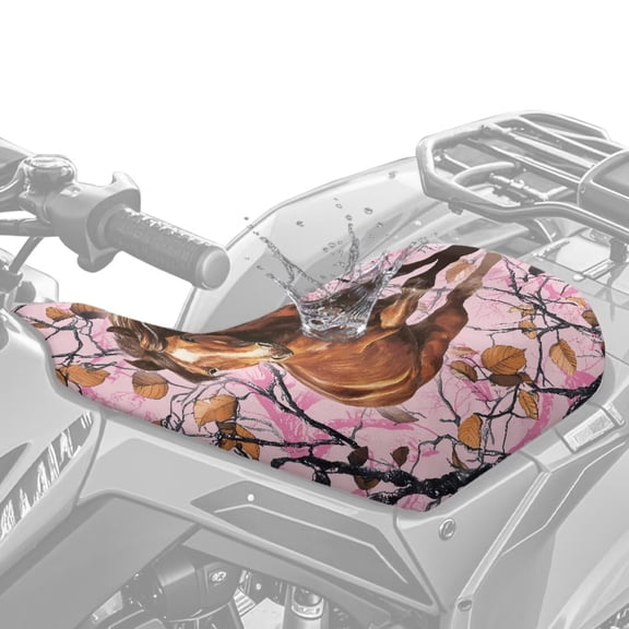 Chririnla Camo Hunting Horse ATV Seat Cover Easy to Install ATV Seat Cover Protector Fit All Season Protection Accessories for Sportsman Rancher Foreman Scramble Seats