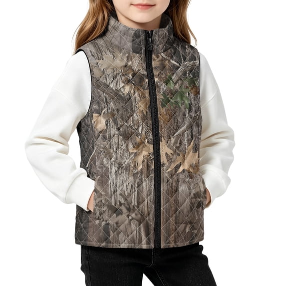 Chririnla Camo Hunting Print Kids Sleeveless Vest,Soft Quilted Outwear ...
