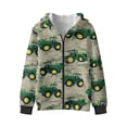 thumbnail image 1 of Chririnla Camo Tractor Fluffy Hooded Jacket for Teens and Girls - girls Fluffy Sweatshirts Lightweight Zip Up Sweatshirt for Travel and Daily Use, 1 of 7