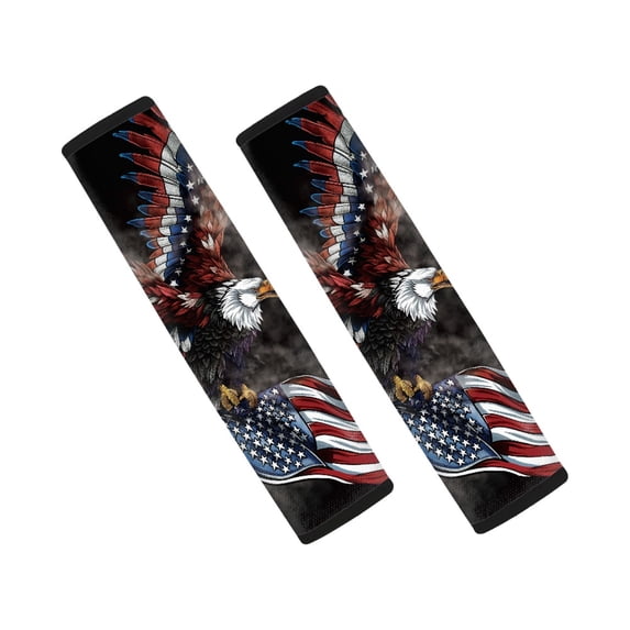 Chririnla Car Seat Belt Cover Durable Polyester, Compatible with, Suitable for SUV, American Eagle Pride