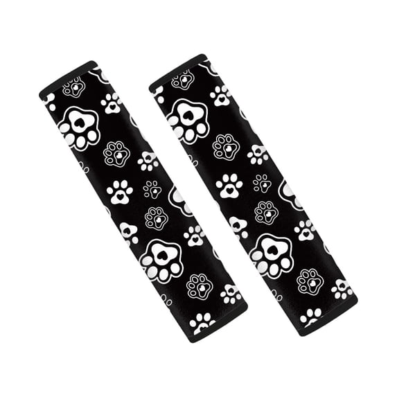 Chririnla Car Seat Belt Pads 2 Pack, Seat Belt Cover Pad Polyester Quick Magic Tape One-Second Magic Tape Installation for SUV Sedan Truck