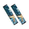 thumbnail image 1 of Chririnla Car Seat Belt Pads Heat Insulation Polyester, Compatible with, Suitable for SUV, Turtle Wave Design, 1 of 8