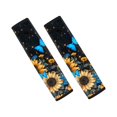 thumbnail image 1 of Chririnla Car Seat Belt Pads Magic Tape Seat Belt Shoulder Pad Polyester Soft, Suitable for SUV Truck, Butterfly Sunflowers Pattern, 1 of 8