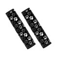 thumbnail image 1 of Chririnla Car Seat Belt Pads Non-Slip Polyester Fabric, Compatible with, Suitable for Sedan, White Paw Print Pattern, 1 of 8