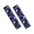 thumbnail image 1 of Chririnla Car Seat Belt Pads Skin-Friendly Polyester, Compatible with, Suitable for Auto, Skull Blue Rose Pattern, 1 of 8
