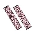 thumbnail image 1 of Chririnla Car Seat Belt Pads Skin-Friendly Polyester, Compatible with, Suitable for Cars, Pink Heart Leopard Print, 1 of 8
