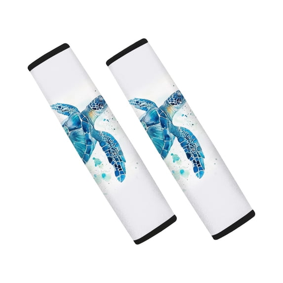 Chririnla Car Seat Belt Pads Soft Polyester Fabric, Compatible with, Suitable for Sedans, Turtle Pattern