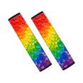 thumbnail image 1 of Chririnla Car Seat Belt Pads Stylish Accessory Polyester, Compatible with, Suitable for Vans, Gradient Coloured Heart, 1 of 8