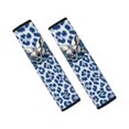 thumbnail image 1 of Chririnla Car Seat Belt Pads Stylish Accessory Seat Belt Shoulder Pad Polyester Breathable, Suitable for Truck SUV, Blue Leopard Butterfly Print, 1 of 8