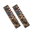 thumbnail image 1 of Chririnla Car Seat Belt Pads Thick Polyester SBR Composite, Compatible with, Suitable for Sedans, American Flag Buck Print, 1 of 8