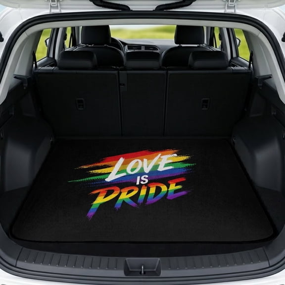 Chririnla Cargo Liner Mats All Weather Protection for Rear Car Trunk Mat Automotive Accessories,Love is Pride