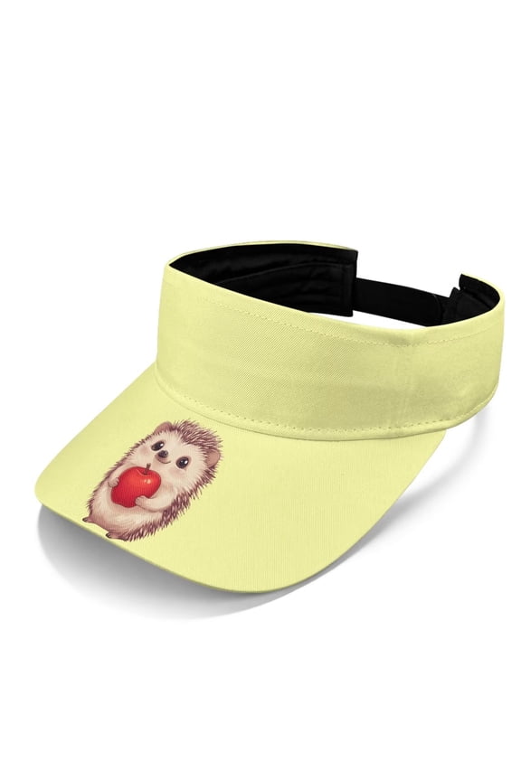 Cartoon Hedgehog Print Women's Sport Wear Athletic Visor Sun Sports Hat Run Visor Open-top Cap for Women and Men Running Sports Walk
