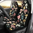 thumbnail image 1 of Chririnla Cartoon Mushroom Skull Print Car Seat Covers Set of 2 Waterproof Front Bucket Seats Protector Auto Interior Accessories Decor Universal Fit for Car Truck SUV, 1 of 7