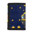 thumbnail image 1 of Chririnla Cartoon Truck Star Trifold Pouch, Polyester Fabric Youth Wallet for Travel and Shopping, Lightweight Compact Children's Wallet, 1 of 6