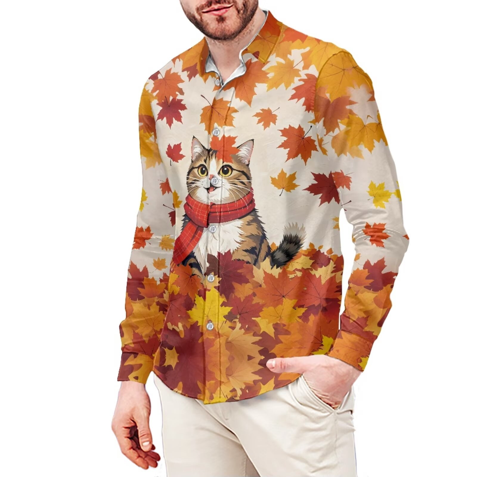 maple leaf dress shirt Rails Brown Japanese Maple Leaf Print Short Sleeve Button Up Shirt Taelor.Style