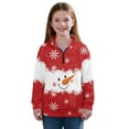 thumbnail image 1 of Chririnla Christmas Abstract Snowman Girls Trendy Fall Hoodies Quarter Zip Up Sweatshirt Pullover Sweatshirts Cute Fashionable for School Daily Wear Size 13-14, 1 of 7