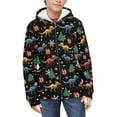 thumbnail image 1 of Chririnla Christmas Dinosaur Snowflake Youth Athletic Sweatshirt Zip Up Hooded Long Sleeve with Pockets Sports Jacket for Gym Size 6-9, 1 of 7