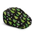 thumbnail image 1 of Chririnla Christmas Flat Cap with Tree Snowflake, Soft Adjustable Polyester Forward Cap for Men Women Daily Commuting and Golf, 1 of 4