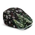 thumbnail image 1 of Chririnla Christmas Polyester Forward Flat Cap Featuring Snowflake Pine Tree, Adjustable Retro Newsboy Hat for Driving and Outdoor Camping, 1 of 4