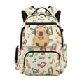 thumbnail image 1 of Chririnla Colorful Music Note Print Lightweight Bookbags with Large Capacity Padded Adjustable Strap School Bag, traspirante 17 Inch School Backpack for Daily Use Back to School, 1 of 10