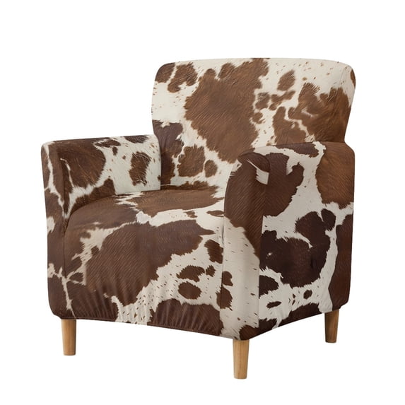 Print Shop Reception Chririnla Cow Print Pattern Elastic Couch Slipcover for Reception ...