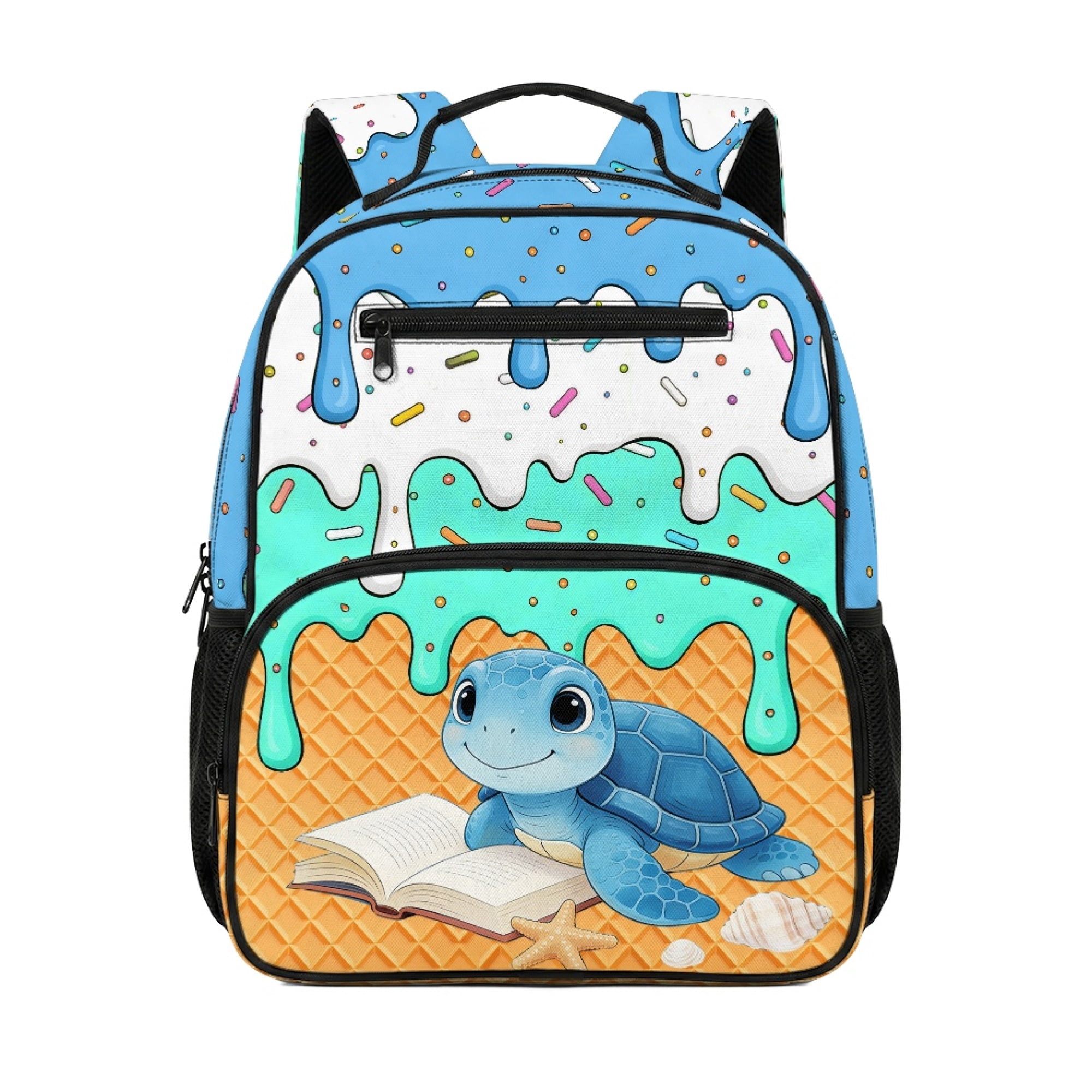 Chririnla Cute Cartoon Reading Turtle Print Toddler Backpack for Kids ...