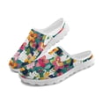 thumbnail image 1 of Chririnla Cute Cat Mules Shoes for Women Ladies Colorful Hibiscus Flower Loafers Slip On Walking Sneaker Pet Kitten Sneaker Comfortable Breathable Beach Sandals Garden Clogs, 1 of 7