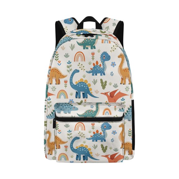 Chririnla Cute Dinosaur Rainbow Floral Backpack Set School Backpack Book Bag for Boys Girls Back to School Gifts