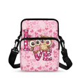 thumbnail image 1 of Chririnla Cute Owl Heart Love Print with Pockets Crossbody Wallet, Stretch Polyester Shoulder Pouch Lightweight Crossbody Phone Bag for Shop Shopping, 1 of 7