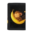 thumbnail image 1 of Chririnla Cute Sleeping Monkey Trifold Card Wallet, Polyester Foldable Kids Coin Organizer for School and Daily Outdoor Use, 1 of 7