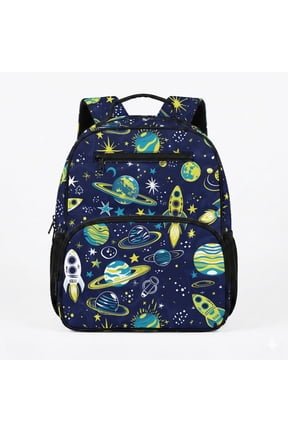Cute Toddler Backpack with Space Rocket Planets Design - Great for Preschool Daily Use and Outdoor Trips
