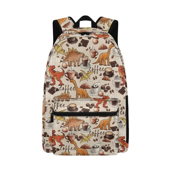 Chririnla Dinosaur Coffee Backpack Universe Planets Printing School Bags for Kids