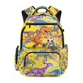 thumbnail image 1 of Chririnla Dinosaur Skeleton Print Ergonomic Kids School Backpack for Campus Travel, Large Capacity Waterproof 600D Polyester Kids Backpacks, 1 of 10