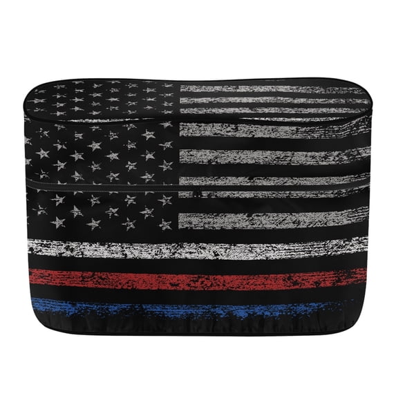 Chririnla Distressed American Flag Design RV Propane Tank Cover for Camping, Polyester Waterproof RV Dual Propane Tank Cover Durable Stainproof RV Trailer Propane Tank Cover