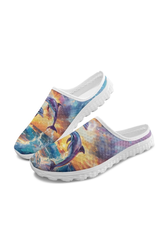 EVA Mesh Material EVA Clogs for Beach Lightweight Breathable Exposing the Instep Dolphin