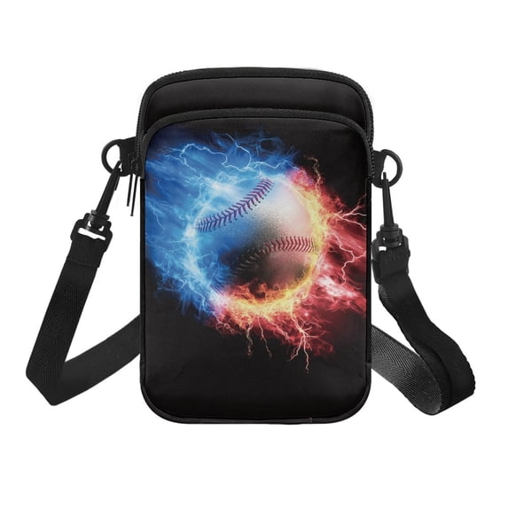 Aaa Base Ball Chririnla Fire Lightning Baseball Theme Crossbody Bag,Portable Shoulder ...