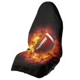 thumbnail image 1 of Chririnla Flaming Football Terry Cloth Car Seat Cover Sweating, Anti Slip Bucket Seat Protector for Vans and Cars, Machine Washable Towel Cover, 1 of 7