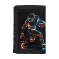 thumbnail image 1 of Chririnla Football Player Trifold Wallet with Polyester Material, Slim Lightweight Kids Wallet for Boys Travel and Outdoor Daily Use, 1 of 7