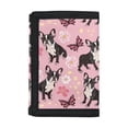 thumbnail image 1 of Chririnla French Bulldog Slim Tri-Fold Wallet Handbag, Polyester Coin Bag Waterproof Toddler Wallets for Sports Outdoor, 1 of 6