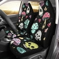 thumbnail image 1 of Chririnla Funny Mushroom Skull Print Car Seat Covers 2 Piece Set Front Seat Protector Case for Mens Anti-Slip Waterproof Cars Cushion Covers Fit Most Vehicle/Cars/Sedan/Truck, 1 of 7