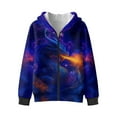 thumbnail image 1 of Chririnla Galaxy Dragon Hooded Sweatshirt with Pockets for Girls and Teens - Comfy Casual Loose Pullover for Fall and Winter girl Fuzzy Sweatshirts, 1 of 7