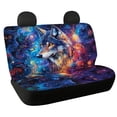 thumbnail image 1 of Chririnla Galaxy Wolf Pattern Bench Seat Covers for SUV, 2pcs Stretch Car Seat Cover Non-Slip Scratch Proof Car Rear Seat Covers, 1 of 7