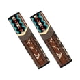 thumbnail image 1 of Chririnla Geometric Cowhide Car Seat Belt Pads 2 Pack, Seat Belt Shoulder Pad Polyester Non-Slip Breathable for Sedans SUV Auto, 1 of 8