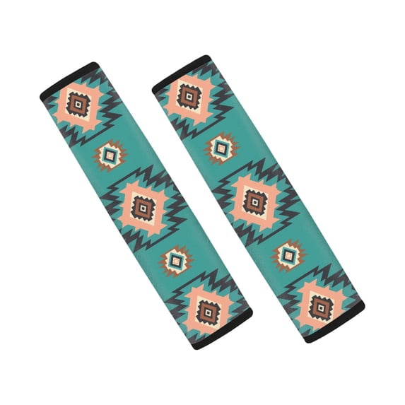 Chririnla Geometry Car Seat Belt Pads 2 Pack Seat Belt Shoulder Pad Skin-Friendly Stylish Suitable for Vans SUV