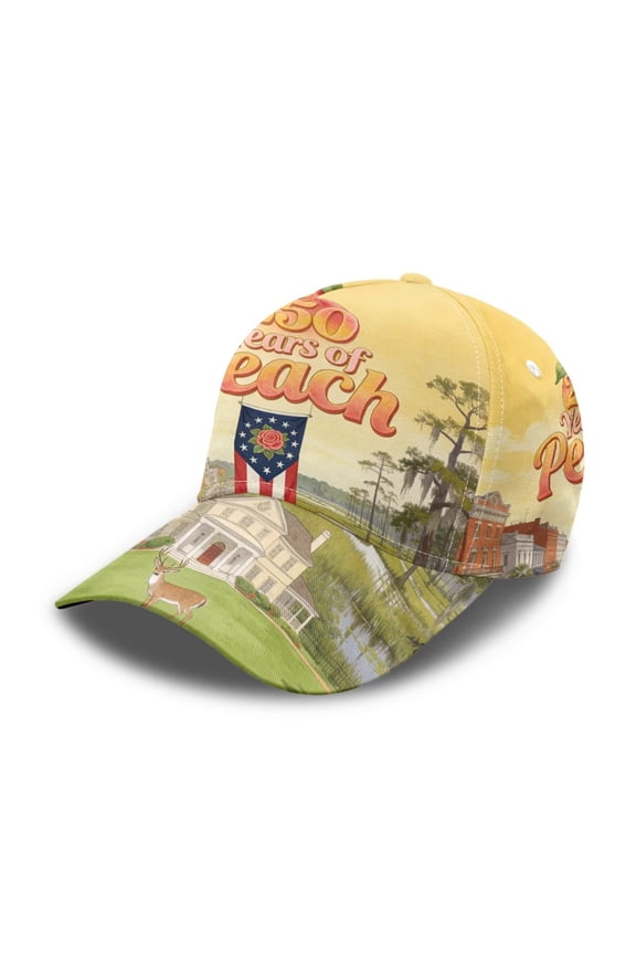 Georgia Flag Peach State Baseball Cap for Men and Women Patriotic Sport Baseball Hat for Golf Running Caps UV Protection Visor